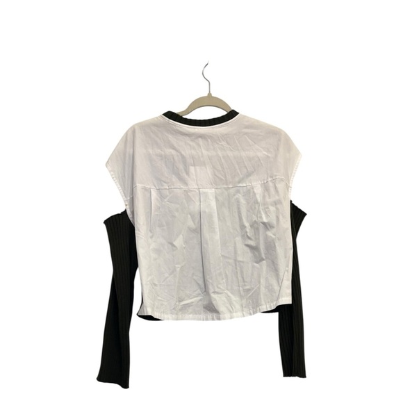 Zara Dark Green Ribbed Crop Top - Picture 2 of 4